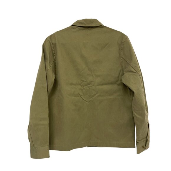 Zara Mens Overshirt Jacket Medium M Military Green Regular Fit Long Sleeve NWOT - Picture 3 of 7